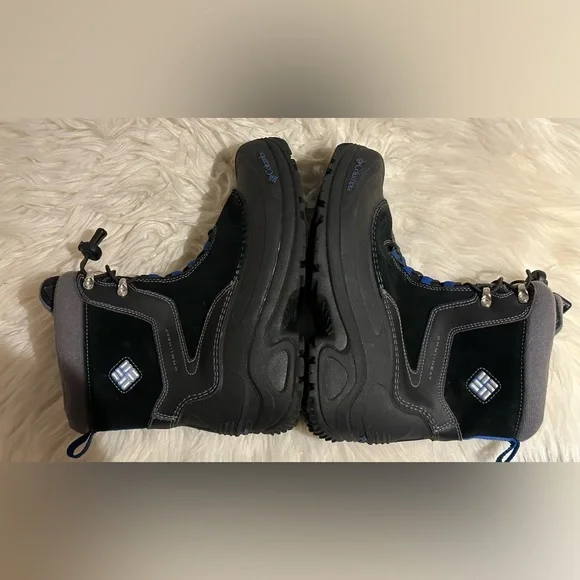 Columbia Boys Sz US 6 Black Omni Heat BY1290-010 Hiking Boots Unisex Clean ! - Picture 5 of 8